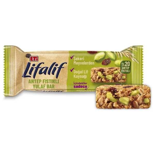 Eti Lifalif Antep Fıstıklı Yulaf Bar 35 G X 16 Adet - Görsel 3