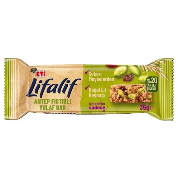 Eti Lifalif Antep Fıstıklı Yulaf Bar 35 G X 16 Adet - Görsel 5