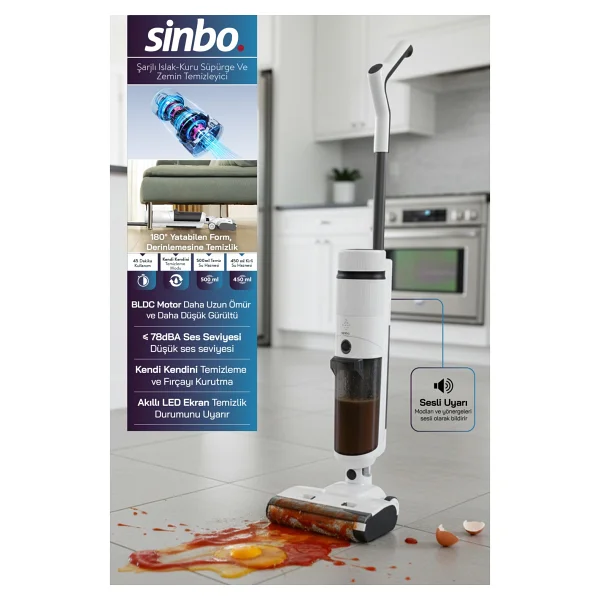 Sinbo Sfc-4105 Islak Kuru Dikey Süpürge - Görsel 9