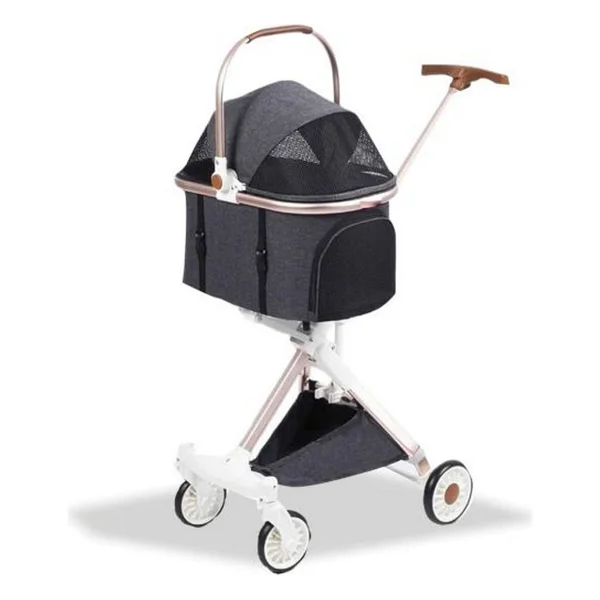 Eurodog 83x48.5x110 Cm Koyu Gri Katlanabilir Köpek Arabası - Görsel 2