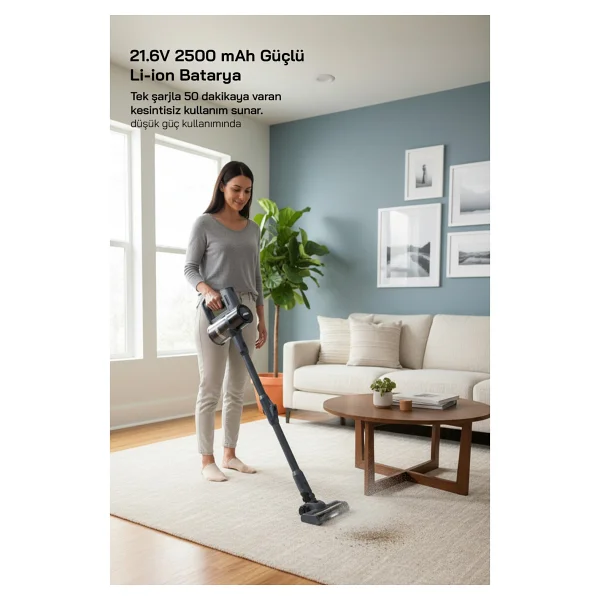 Sinbo Svc-8634 Şarjlı Dikey Süpürge - Görsel 6