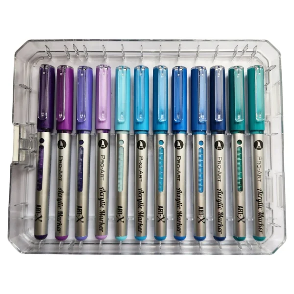 Rich Art-X Pro Fırça Uçlu Akrilik Marker Seti 36 Renk Kristal Kutulu Set - Görsel 3