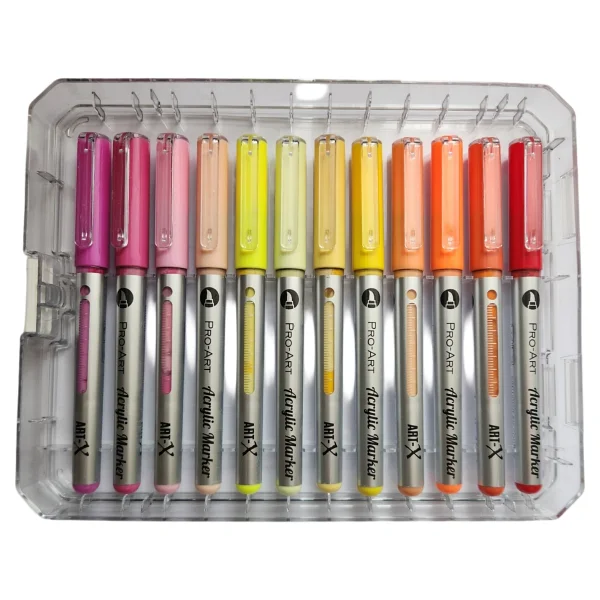 Rich Art-X Pro Fırça Uçlu Akrilik Marker Seti 36 Renk Kristal Kutulu Set - Görsel 5