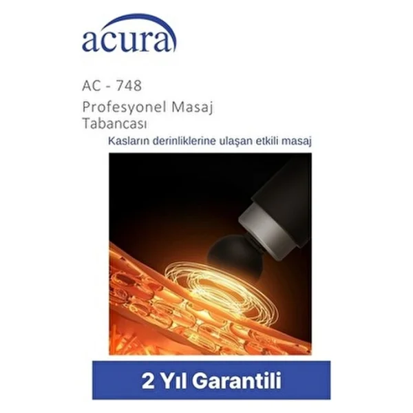 Acura 6 Kademeli Masaj Aleti Derin Doku Masajı İçin 4 Değiştirilebilir Başlıkla Tasarlandı - Görsel 6