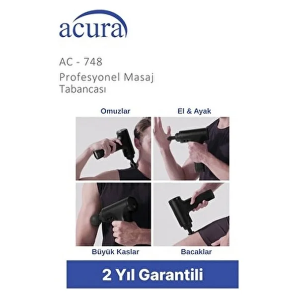 Acura 6 Kademeli Masaj Aleti Derin Doku Masajı İçin 4 Değiştirilebilir Başlıkla Tasarlandı - Görsel 7
