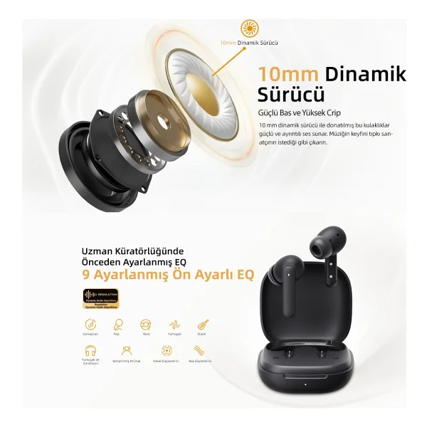 Qcy Buds TWS Kulak İçi Bluetooth Kulaklık - Görsel 2