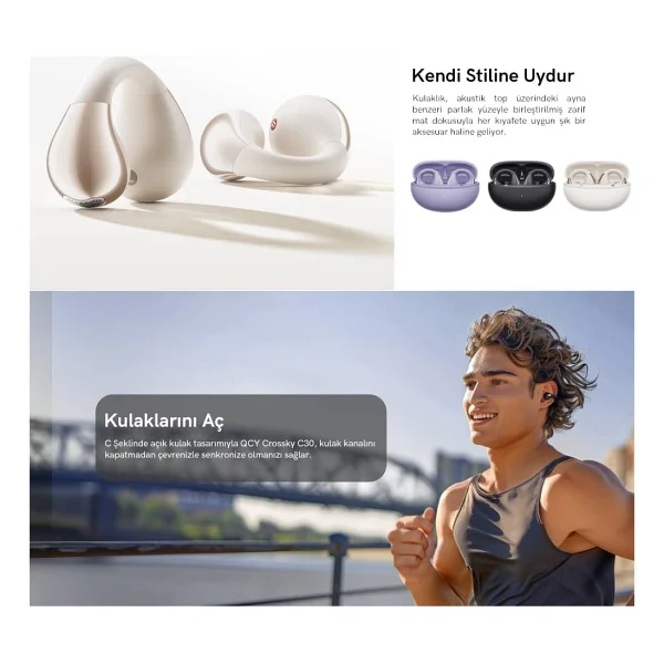 Qcy Crossky C30 TWS Kulak İçi Bluetooth Kulaklık - Görsel 2