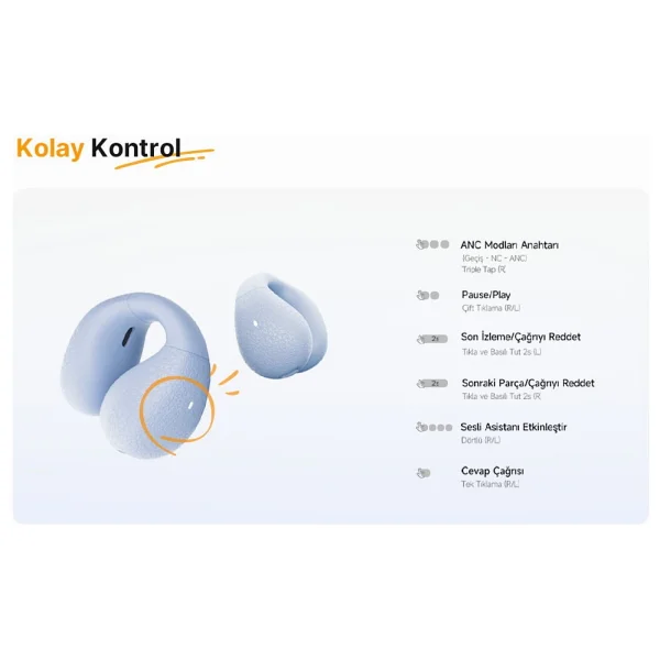 Qcy Crossky C10 TWS Kulak İçi Bluetooth Kulaklık - Görsel 2