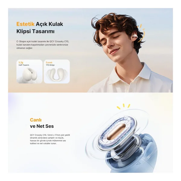 Qcy Crossky C10 TWS Kulak İçi Bluetooth Kulaklık - Görsel 5