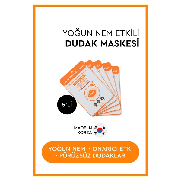 Mjcare Deep Hydrating Lip Mask - Yoğun Nemlendirici Dudak Maskesi 5'li - Görsel 6