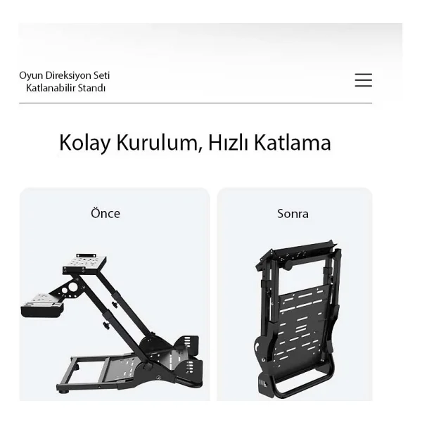 Pxn A10 Direksiyonu Standı ( Logitech G25, G27, G29, G920, G923 - Pxn V9 Gen2, V10, V99 Moza R3, R5, R21, R9, R16 ) - Görsel 7