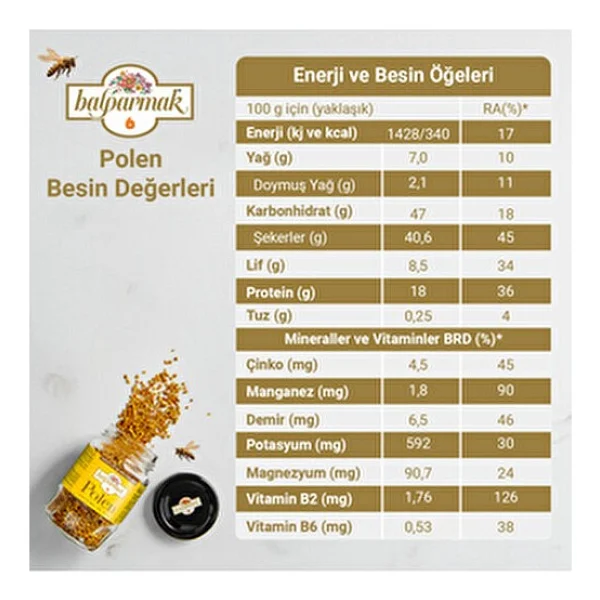 Balparmak Doğal Arı Poleni 100 Gr - Görsel 5