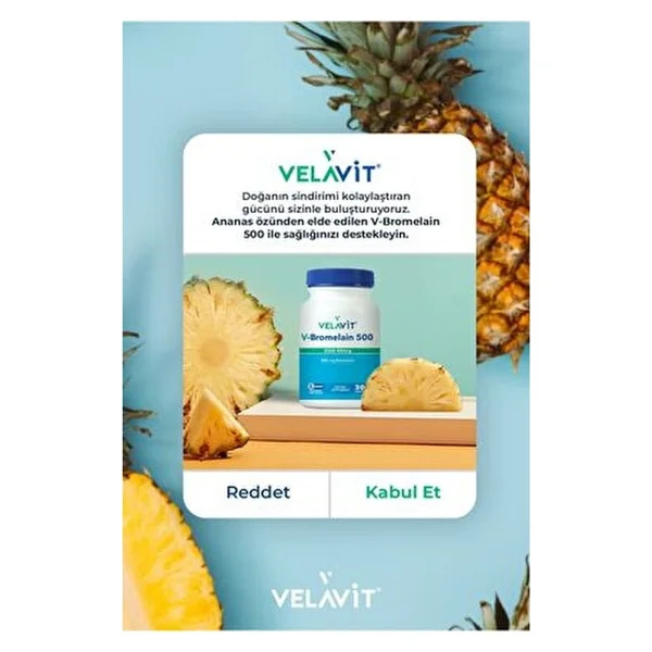 Velavit V-Bromelain 500 Mg 30 Tablet - Görsel 8