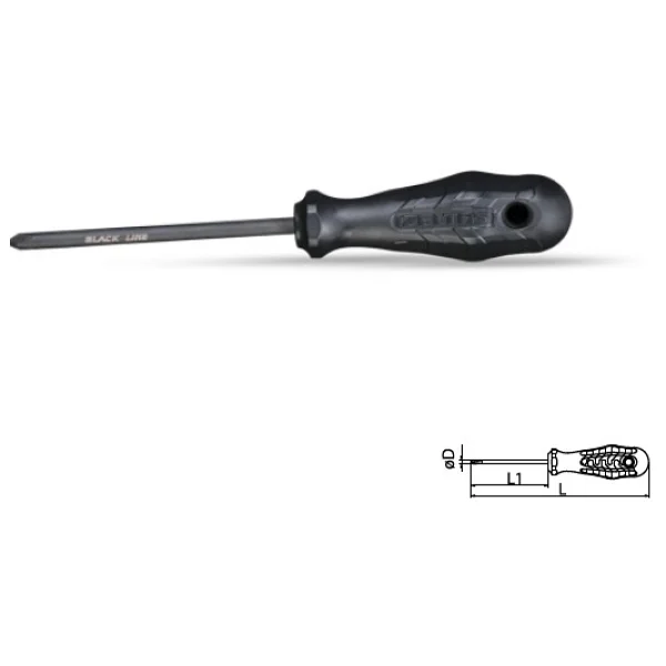 İzeltaş 13000005120 Black Line 6x100 Mm Yıldız Tornavida - Görsel 2