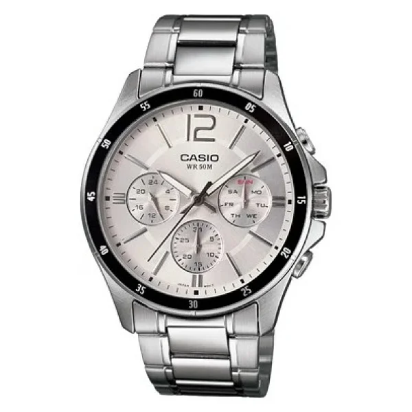 Casio Standart Mtp-1374d-7avdf Çelik Kordon Gümüş Erkek Kol Saati - Görsel 3