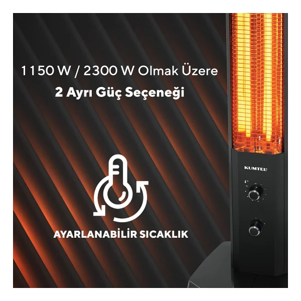 Kumtel Mh-2300 Orbit Dual 2300 W Kule Tipi Infrared Isıtıcı - Görsel 10