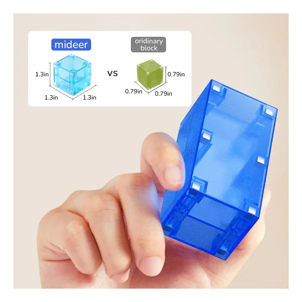 Mideer Magnetic Tiles Yaratıcı İnşaat Md1420 20 Parça Blok Oyuncak - Görsel 6