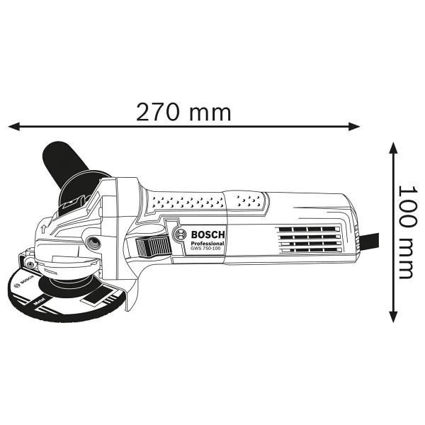 Bosch Gws 750-115 750 W Avuç Taşlama - Görsel 2