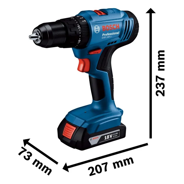Bosch Gsb 183-Li Tek Akülü 2 Ah Darbeli Vidalama Makinesi - Görsel 4