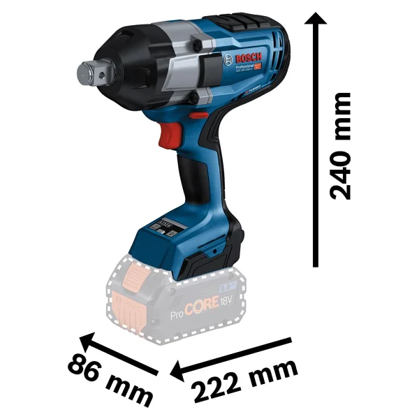 Bosch Gds 18v-1050 H Çift Akülü 5 Ah Somun Sıkma Makinesi - Görsel 2