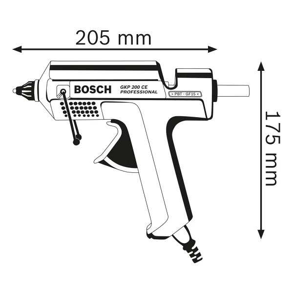 Bosch Gkp 200 Ce 500 W Sıcak Silikon Mum Tabancası - Görsel 2