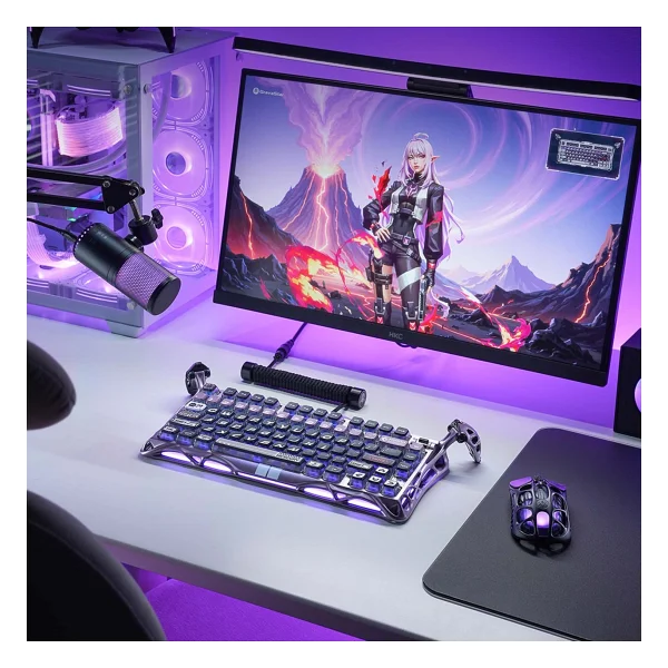 Gravastar Mercury V75 Pro Iron Purple RGB %75 Tkl Magnetic Switch Kablolu Mekanik Oyuncu Klavyesi - Görsel 9