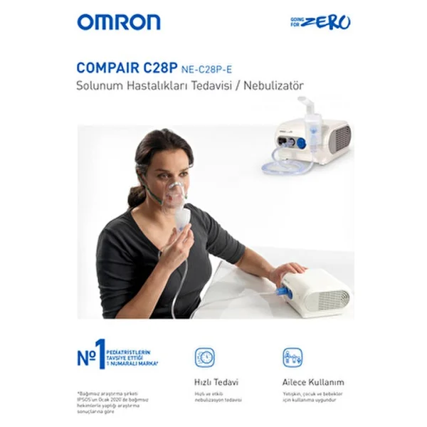 Omron C28p Nebulizatör Kompakt Tasarım İle Ev Ve Seyahat İçin Uygun Beyaz Renk - Görsel 5