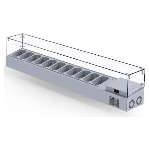 Iceinox Set Üstü Saladbar Cam Kapak Gn 1/4-150: 11 Adet - Görsel 3