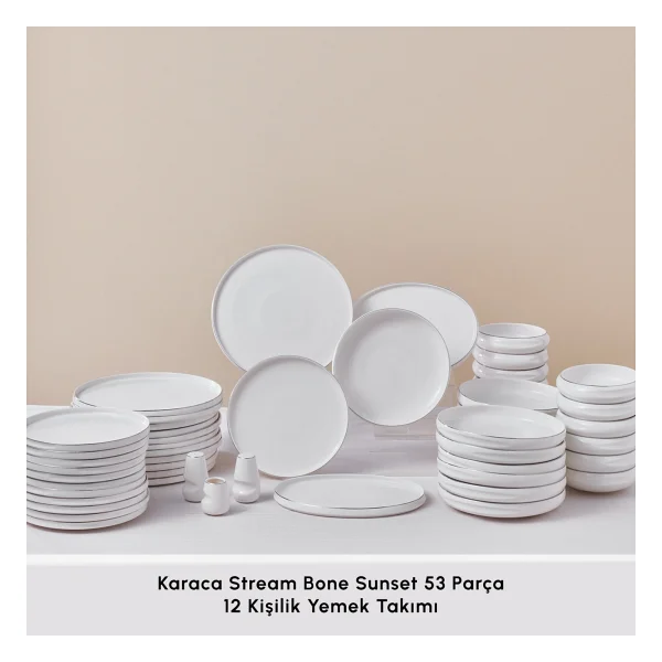 Karaca Stream Bone Sunset 53 Parça 12 Kişilik Yemek Takımı - Görsel 6