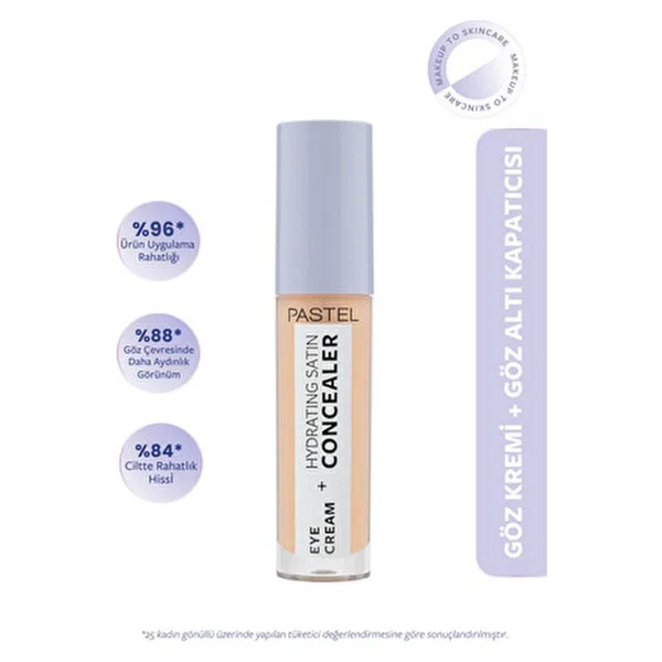 Pastel Eye Cream + Hydrating Satin 65 Honeybun 4.3 Ml Likit Kapatıcı - Görsel 6