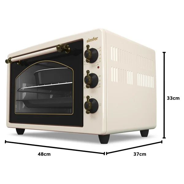 Simfer M3495 Rustik Bej 34 lt Mini Fırın - Görsel 5