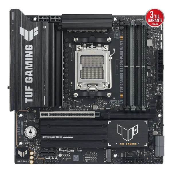 Asus Tuf Gaming B850m-Plus Wıfı7 AMD Am5 DDR5 Micro Atx Anakart - Görsel 2
