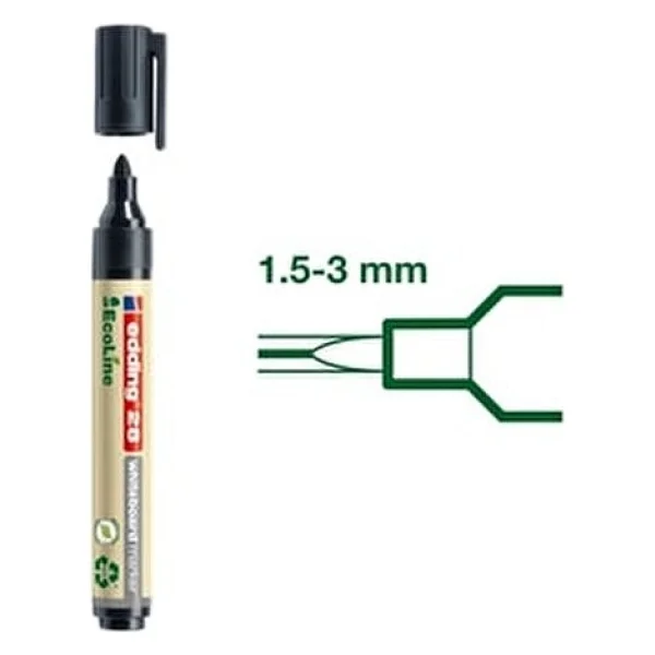 Edding 28 Ecoline Siyah Tahta Kalemi - Görsel 5