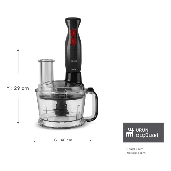 Karaca Pro Multimax 6in1 Black 2000 W Mutfak Robotu - Görsel 2