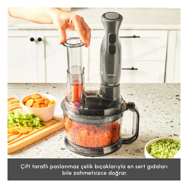 Karaca Pro Multimax 6in1 Space Gray 2000 W Mutfak Robotu - Görsel 7