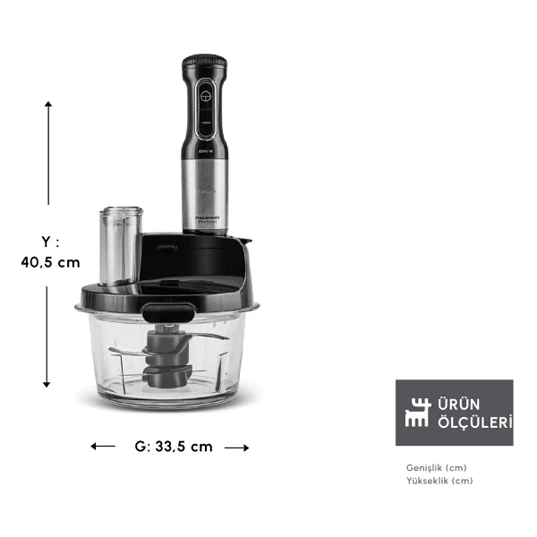 Karaca Mastermaid Prosteel Siyah 2000 W Mutfak Robotu - Görsel 2