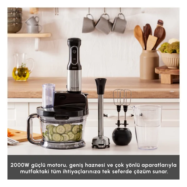 Karaca Mastermaid Prosteel Siyah 2000 W Mutfak Robotu - Görsel 4