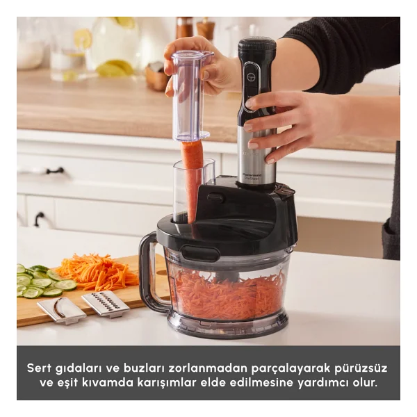 Karaca Mastermaid Prosteel Siyah 2000 W Mutfak Robotu - Görsel 7