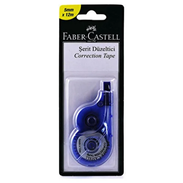 Faber-Castell Şerit Düzeltici Daksil 5mm X 12m 12'li Paket Mavi Renkli Kullanım Kolaylığı - Görsel 2