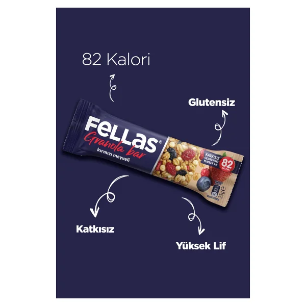 Fellas Granola Bar Protein Kaynağı (23 G) Karma Kutu (12 Adet) - Görsel 5