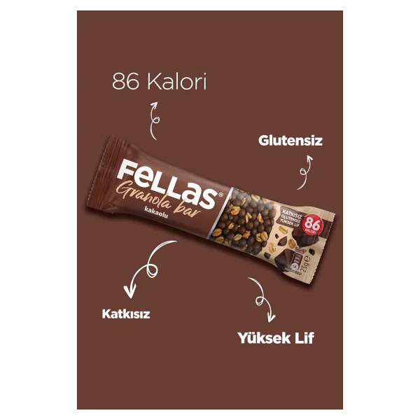 Fellas Granola Bar Protein Kaynağı (23 G) Karma Kutu (12 Adet) - Görsel 4