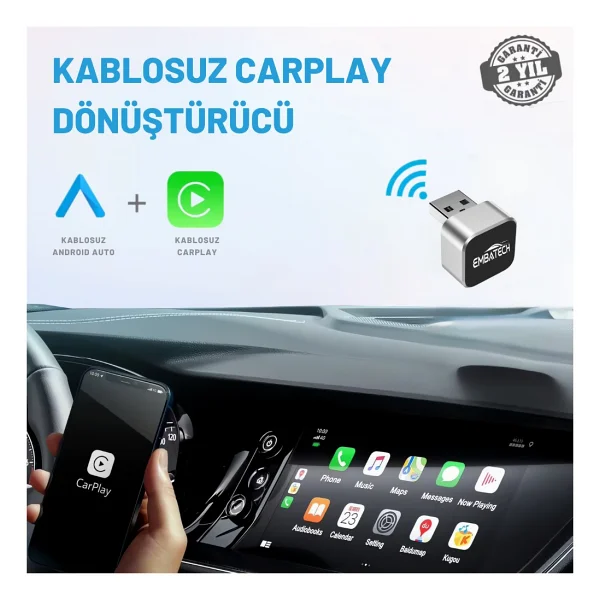 Embatech 2in1 Android Apple Carplay Adaptörü - Görsel 7