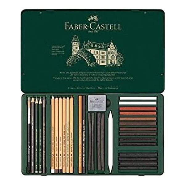 Faber-Castell Pitt Monochrome 33 Parça Eskiz Seti - Görsel 6