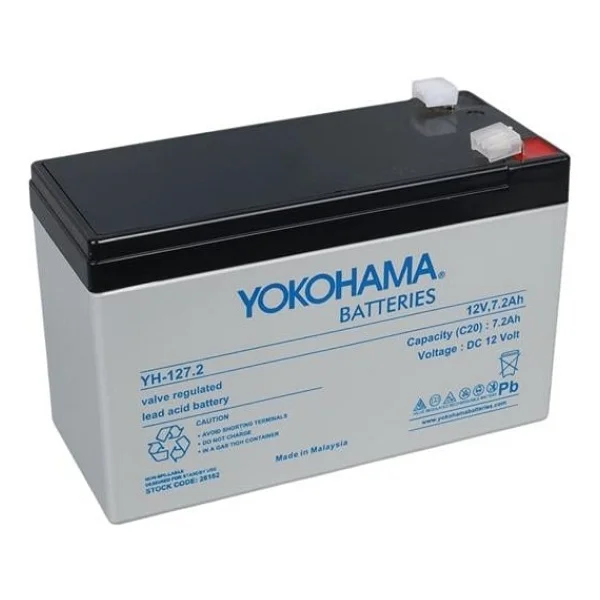 Yokohama Yh-127.2 12 Volt - 7.2 Amper Ups'ler İçin Akü (150x65x90 Mm) - Görsel 5