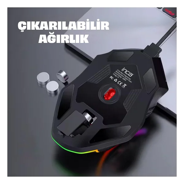 Inca Img-351 RGB Kablolu Oyuncu Mouse - Görsel 4