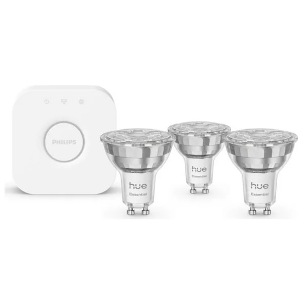 Philips Hue Essential 345 4.7 W-50 W Gu10 3'lü Spot Akıllı LED Ampul + Bridge Başlangıç Seti - Görsel 4