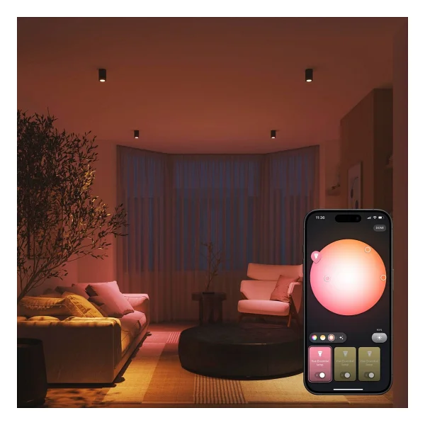 Philips Hue Essential 345 4.7 W-50 W Gu10 3'lü Spot Akıllı LED Ampul + Bridge Başlangıç Seti - Görsel 6