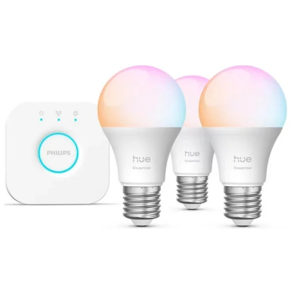 Philips Hue Essential 806 8 W-60 W E27 3'lü Akıllı LED Ampul + Bridge Başlangıç Seti - Görsel 9