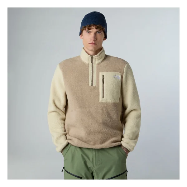 The North Face Yumiori Nf0a883seoz1 Yarım Fermuarlı Krem Erkek Polar - Görsel 6