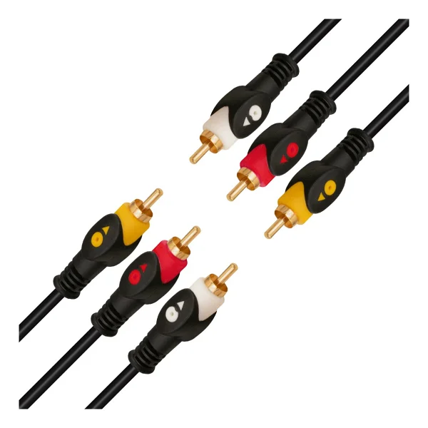 Powermaster Pm-11587 3 Rca Tos 20 Metre Kablo Video Audio Stereo Ses - Siyah - Görsel 6